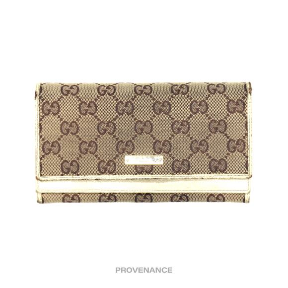🔴 Gucci GG Canvas Long Wallet - White - Picture 1 of 8